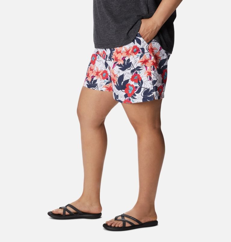 Women's Columbia Sandy River II Printed Shorts Flower | Plus Size CA-CL04A